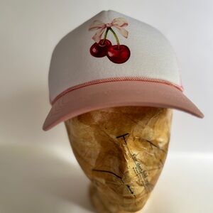 Adult Pink Cherry Trucker Hat
